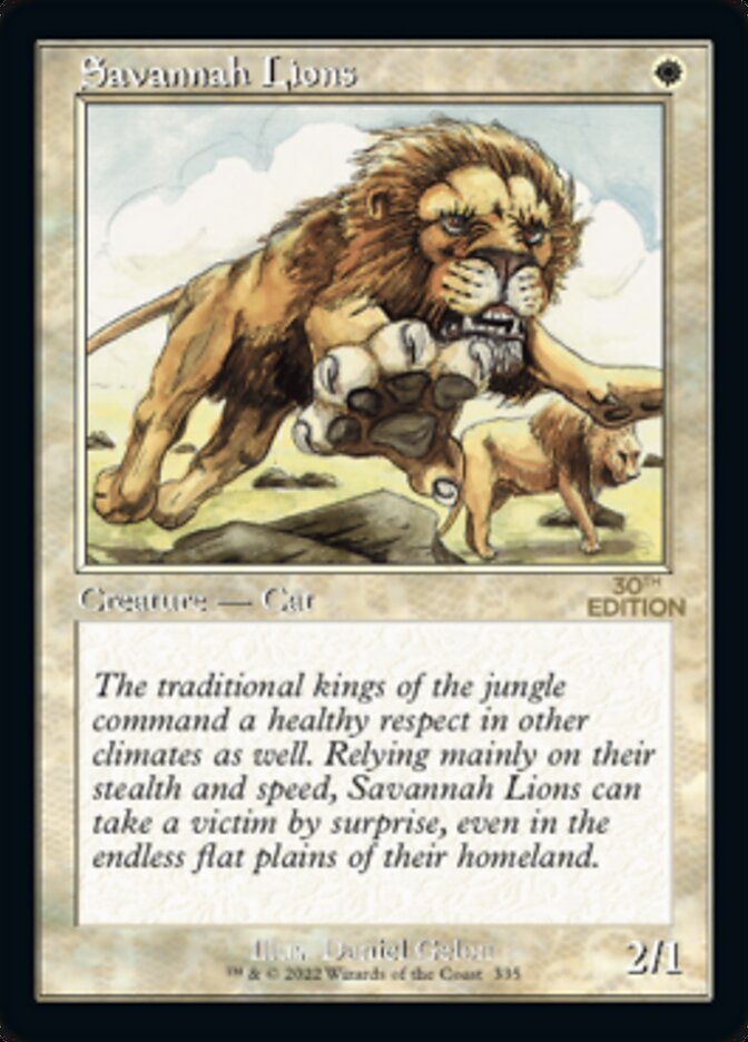 Savannah Lions (Rétro) [Édition 30e anniversaire] 