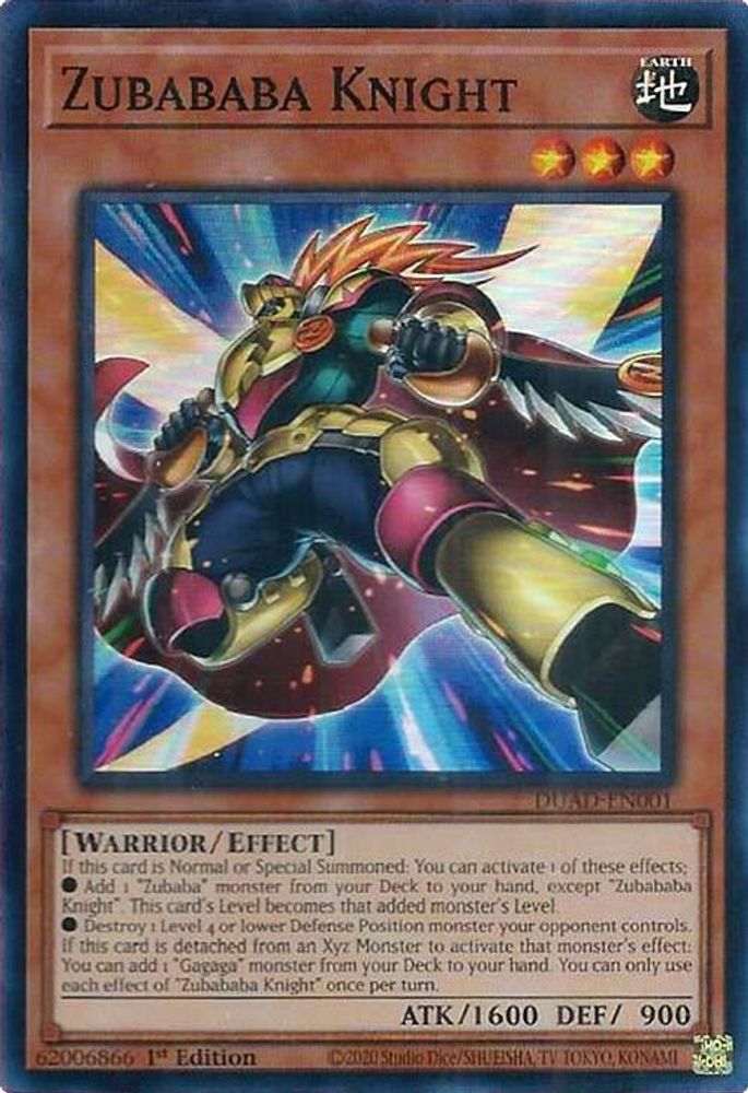 Zubababa Knight (DUAD-EN001) - Super Rare