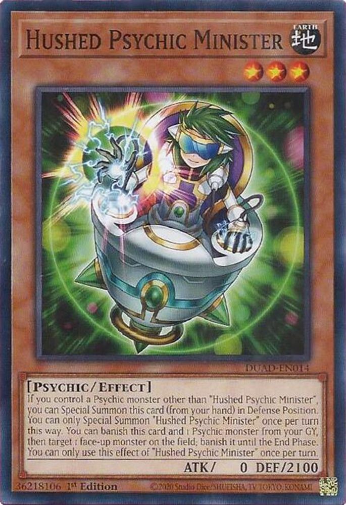 Hushed Psychic Minister (DUAD-EN014) - Common