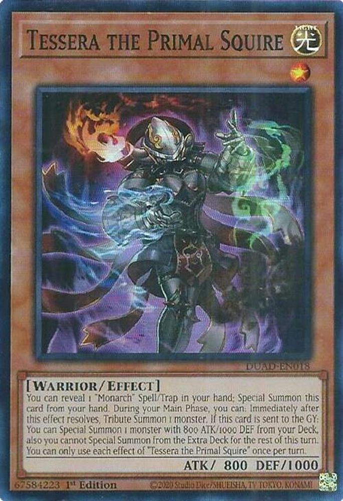 Tessera the Primal Squire (DUAD-EN018) - Super Rare