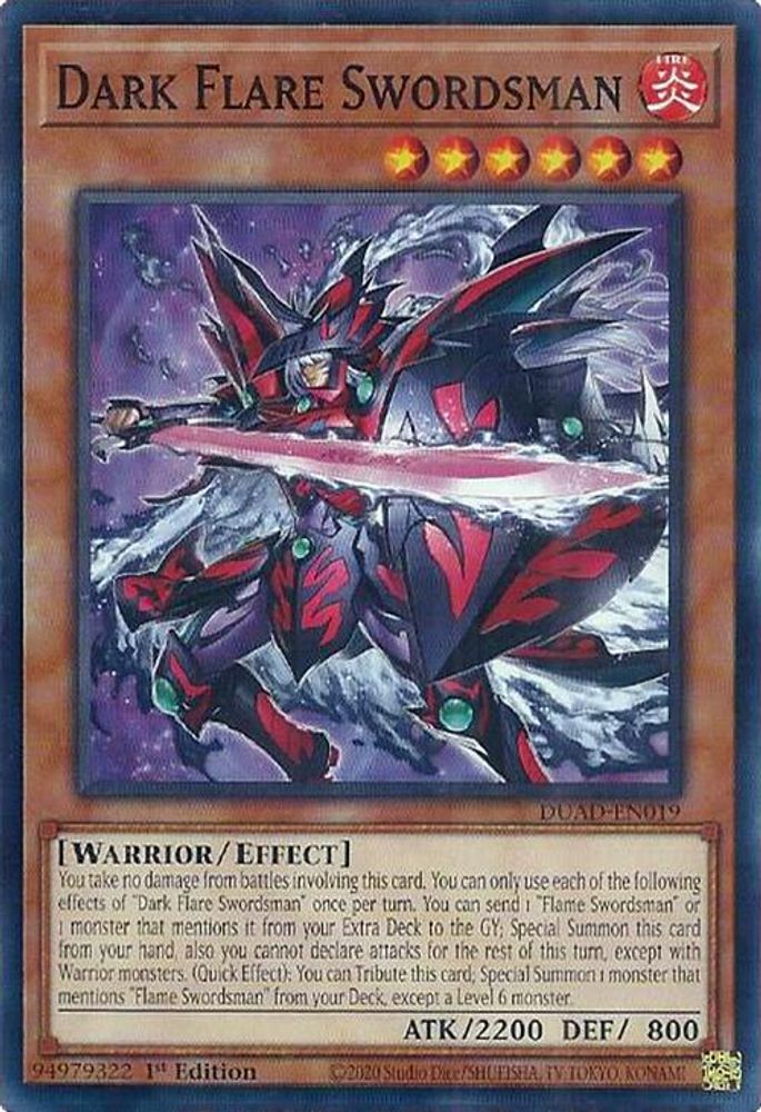 Dark Flare Swordsman (DUAD-EN019) - Common