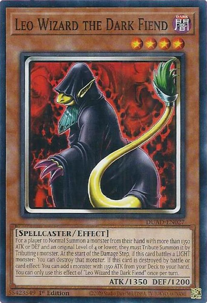 Leo Wizard the Dark Fiend (DUAD-EN027) - Common