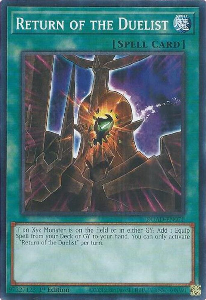Return of the Duelist (card) (DUAD-EN071) - Common