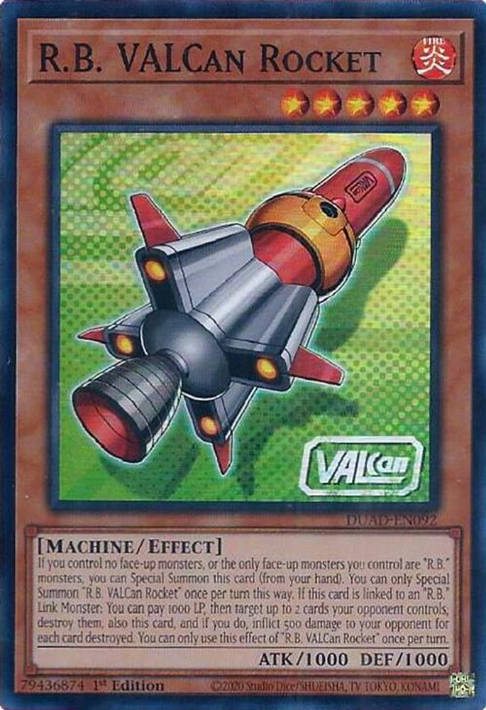 R.B. VALCan Rocket (DUAD-EN092) - Super Rare