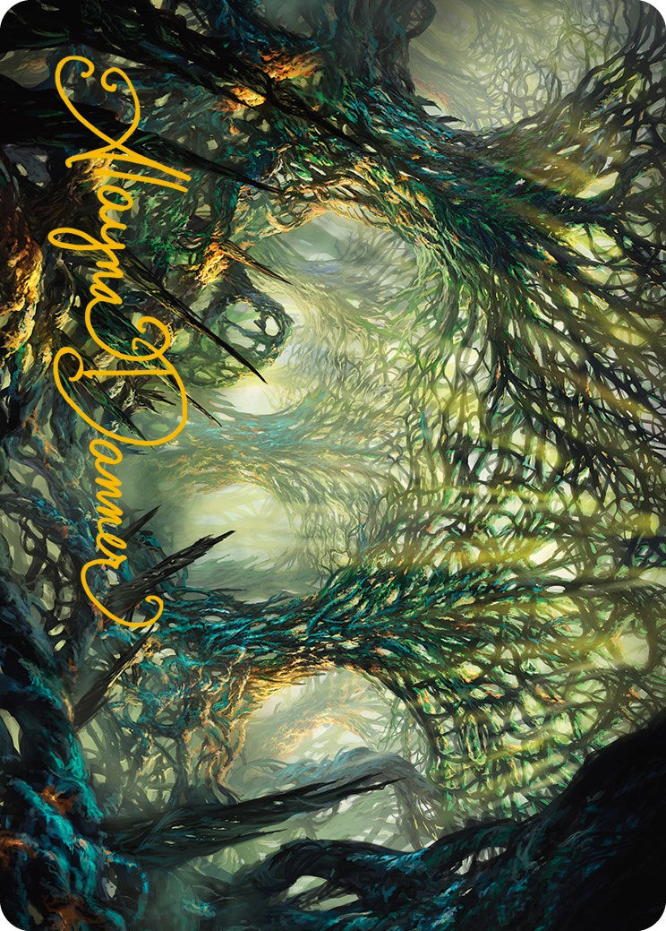 Carte artistique Hunter Maze (signature estampillée or) [Phyrexia : All Will Be One Art Series] 