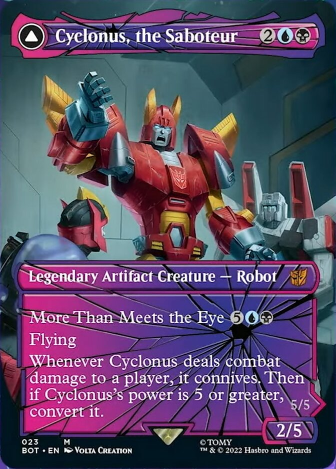 Cyclonus, the Saboteur (Shattered Glass) (BOT-023) - Transformers: (convertdfc, shatteredglass) (Borderless)