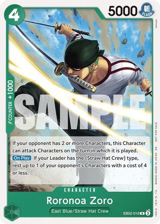 Roronoa Zoro (Tournament Pack 2025 Vol. 3) (EB02-019) - Rare