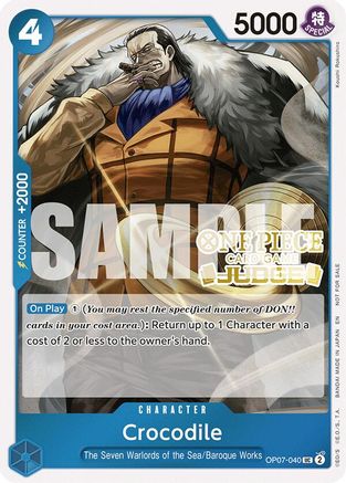 Crocodile (Judge Pack Vol. 6) (OP07-040) - Uncommon