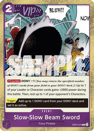 Slow-Slow Beam Sword (Judge Pack Vol. 6) (OP07-076) - Common