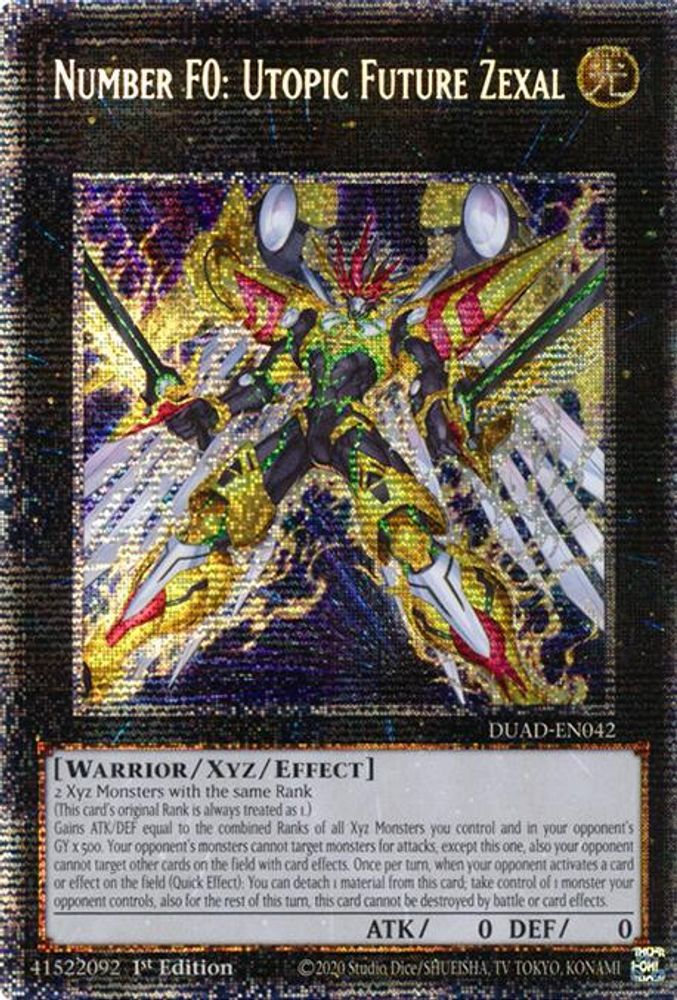 Number F0: Utopic Future Zexal (Starlight Rare) (DUAD-EN042) - Starlight Rare