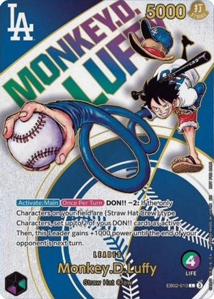 Monkey.D.Luffy (010) (Dodgers x ONE PIECE) (EB02-010) - Leader