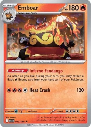 Emboar 013  - Holofoil - Rare