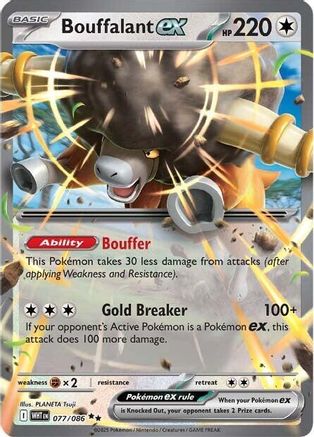 Bouffalant ex 077  - Holofoil - Double Rare