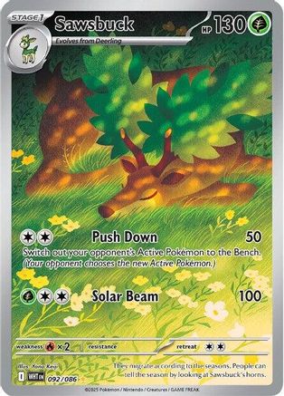 Sawsbuck 092/086  - Holofoil - Illustration Rare