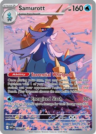 Samurott 107/086  - Holofoil - Illustration Rare