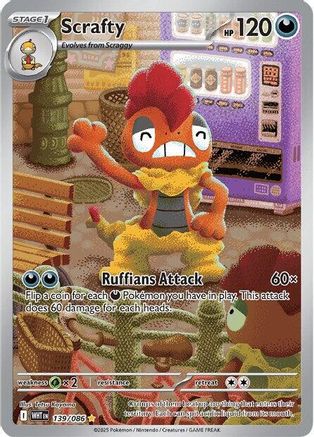 Scrafty 139/086  - Holofoil - Illustration Rare
