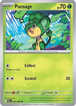 Pansage 004  - Reverse Holofoil - Common