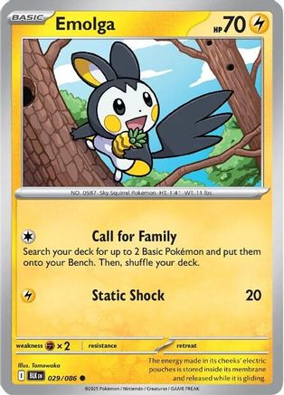 Emolga 029  - Reverse Holofoil - Common