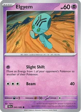 Elgyem 040  - Reverse Holofoil - Common