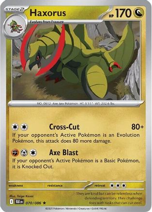 Haxorus 070  - Holofoil - Rare