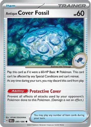 Antique Cover Fossil 080  - Reverse Holofoil - Common