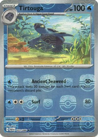 Tirtouga (Master Ball Pattern) 022  - Holofoil - Uncommon
