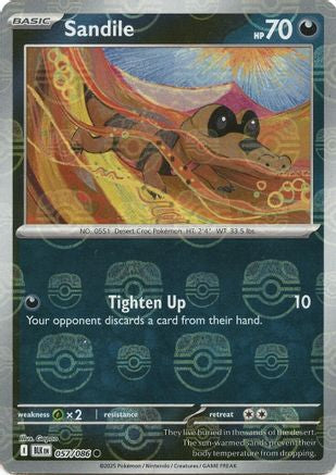 Sandile (Master Ball Pattern) 057  - Holofoil - Common