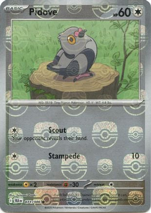 Pidove (Master Ball Pattern) 071  - Holofoil - Common