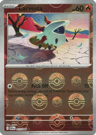 Larvesta (Poke Ball Pattern) 015  - Holofoil - Common