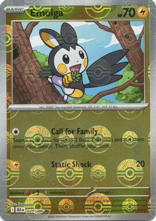 Emolga (Poke Ball Pattern) 029  - Holofoil - Common