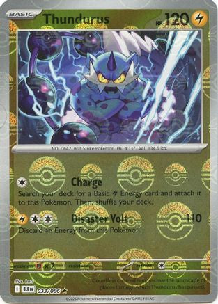 Thundurus (Poke Ball Pattern) 033  - Holofoil - Rare