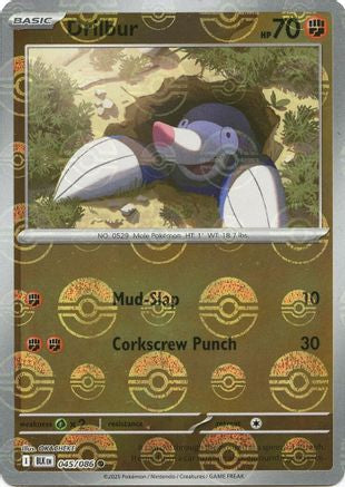 Drilbur (Poke Ball Pattern) 045  - Holofoil - Common