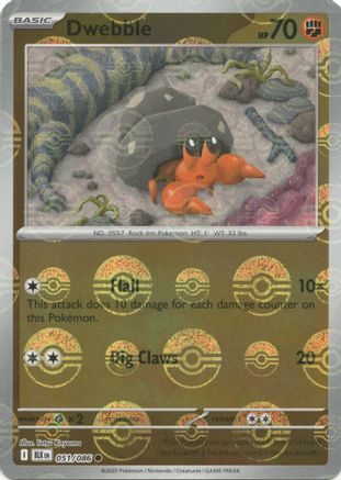 Dwebble (Poke Ball Pattern) 051  - Holofoil - Common