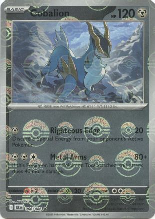 Cobalion (Poke Ball Pattern) 066  - Holofoil - Rare