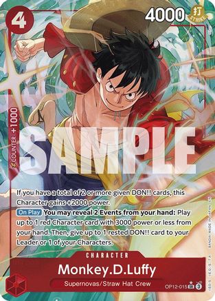 Monkey.D.Luffy (Alternate Art) (OP12-015) - Super Rare