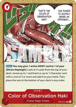 Color of Observation Haki (OP12-017) - Uncommon