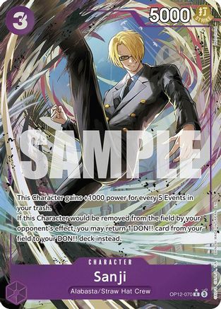 Sanji (070) (Alternate Art) (OP12-070) - Rare