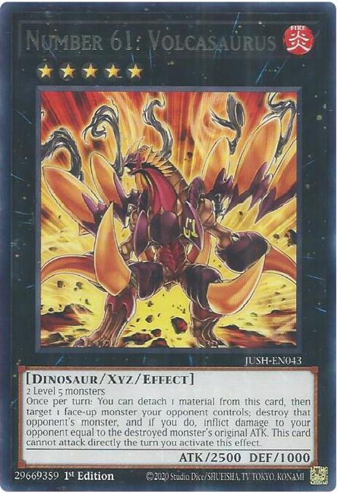 Number 61: Volcasaurus (JUSH-EN043) - Rare