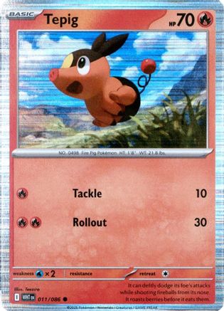 Tepig (Unova Poster Collection) 011/086  - Holofoil - Common