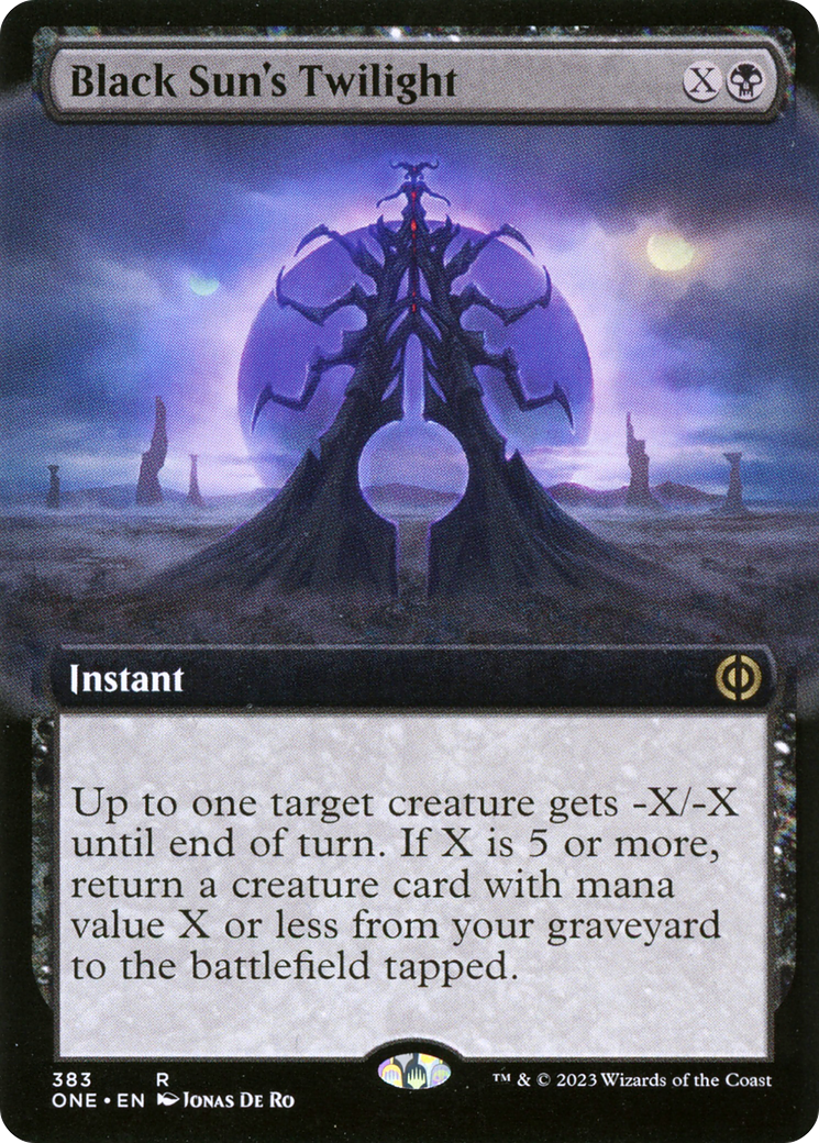 Crépuscule du Soleil Noir (Art étendu) [Phyrexia : Tous seront un] 