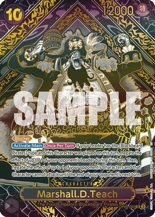 Marshall.D.Teach (SP) (Gold) (OP09-093) - Super Rare