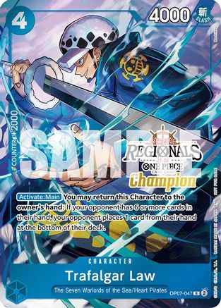 Trafalgar Law (Offline Regional Champion Card Set 2025 Vol.2) (OP07-047) - Rare