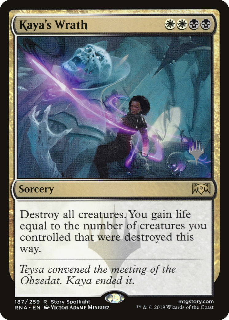 La colère de Kaya (Pack promotionnel) [Promos de l'allégeance de Ravnica] 