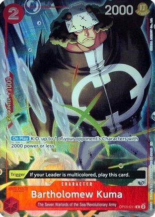 Bartholomew Kuma (Seven Warlords of the Sea Binder Set) (OP05-011) - Common