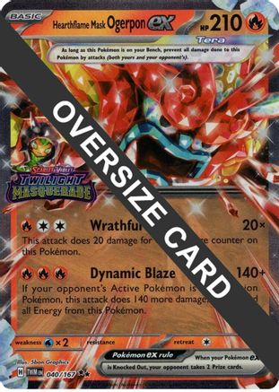Hearthflame Mask Ogerpon ex (Twilight Masquerade Stamp) 040  - Holofoil - Double Rare