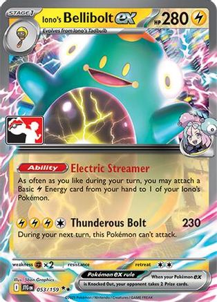 Iono's Bellibolt ex 053/159  - Holofoil - Double Rare