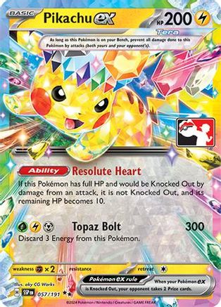 Pikachu ex 057/191  - Holofoil - Double Rare