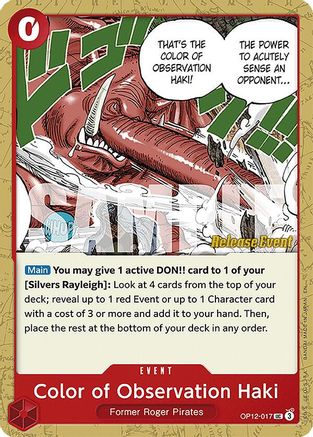 Color of Observation Haki (OP12-017) - Uncommon