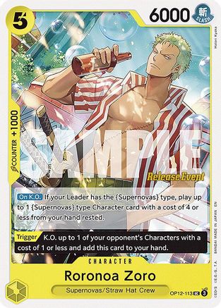Roronoa Zoro (113) (OP12-113) - Uncommon