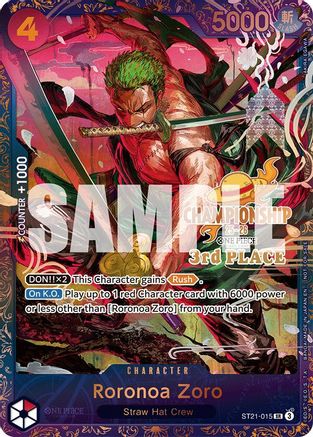 Roronoa Zoro (CS 25-26 3rd Place) (ST21-015) - Super Rare